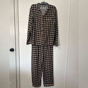 Size L Men’sPajamas Set - Black and Brown